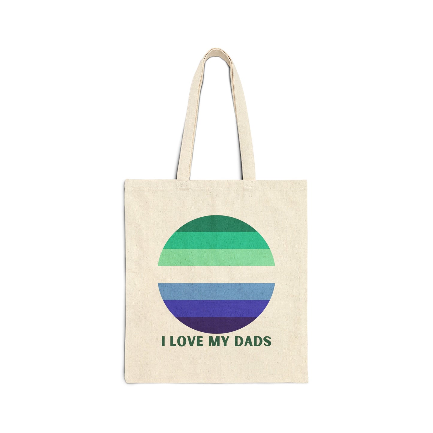 I Love My Dads Cotton Canvas Tote Bag