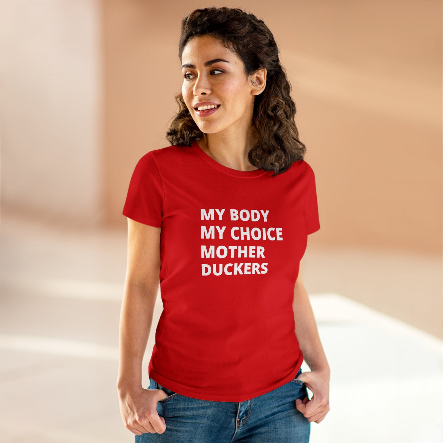 My Body My Choice Women's Midweight Cotton Tee