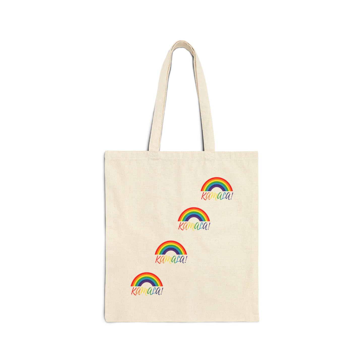 Rainbow Kamala Cotton Canvas Tote Bag