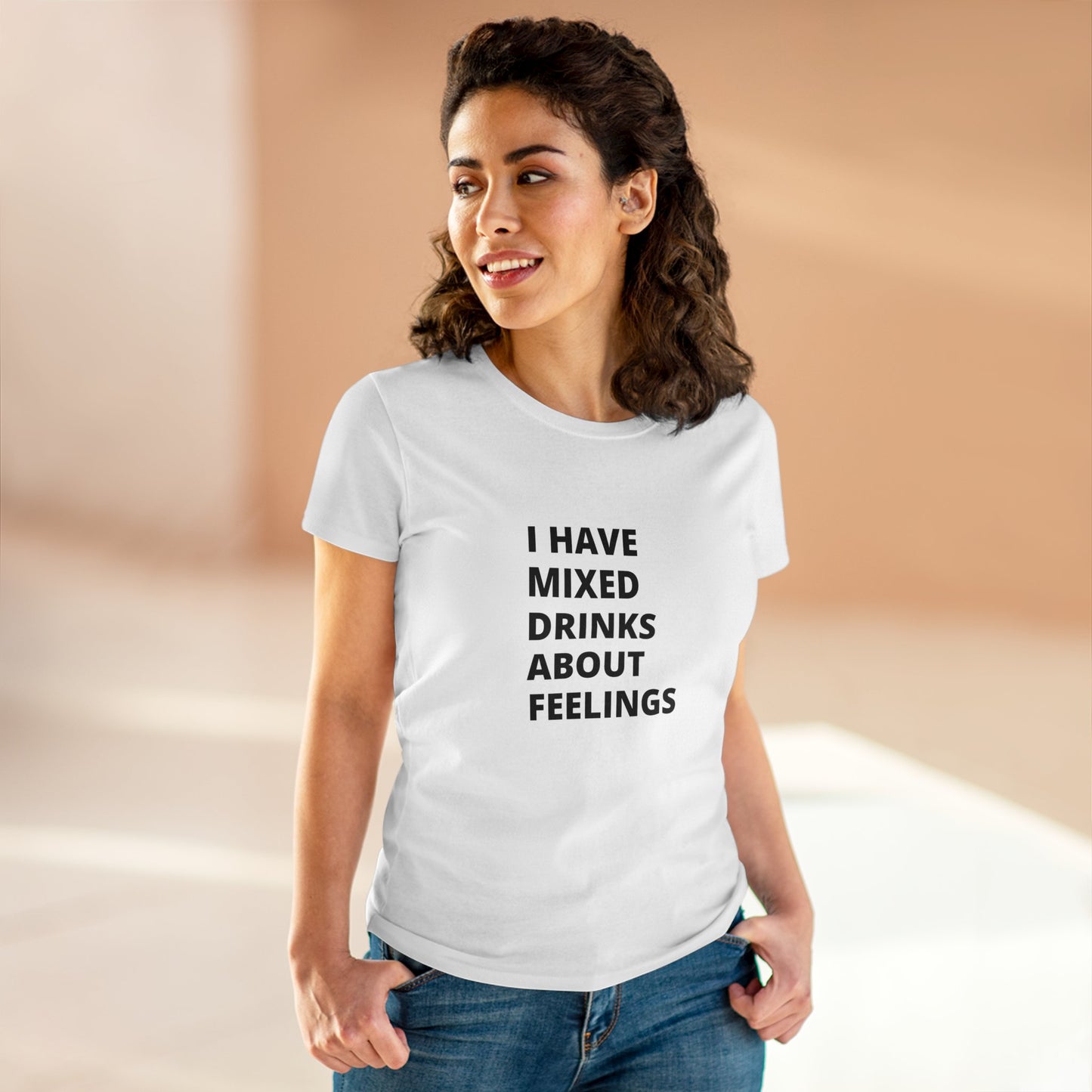 Mixed Drinks About Feelings Women's Midweight Cotton Tee