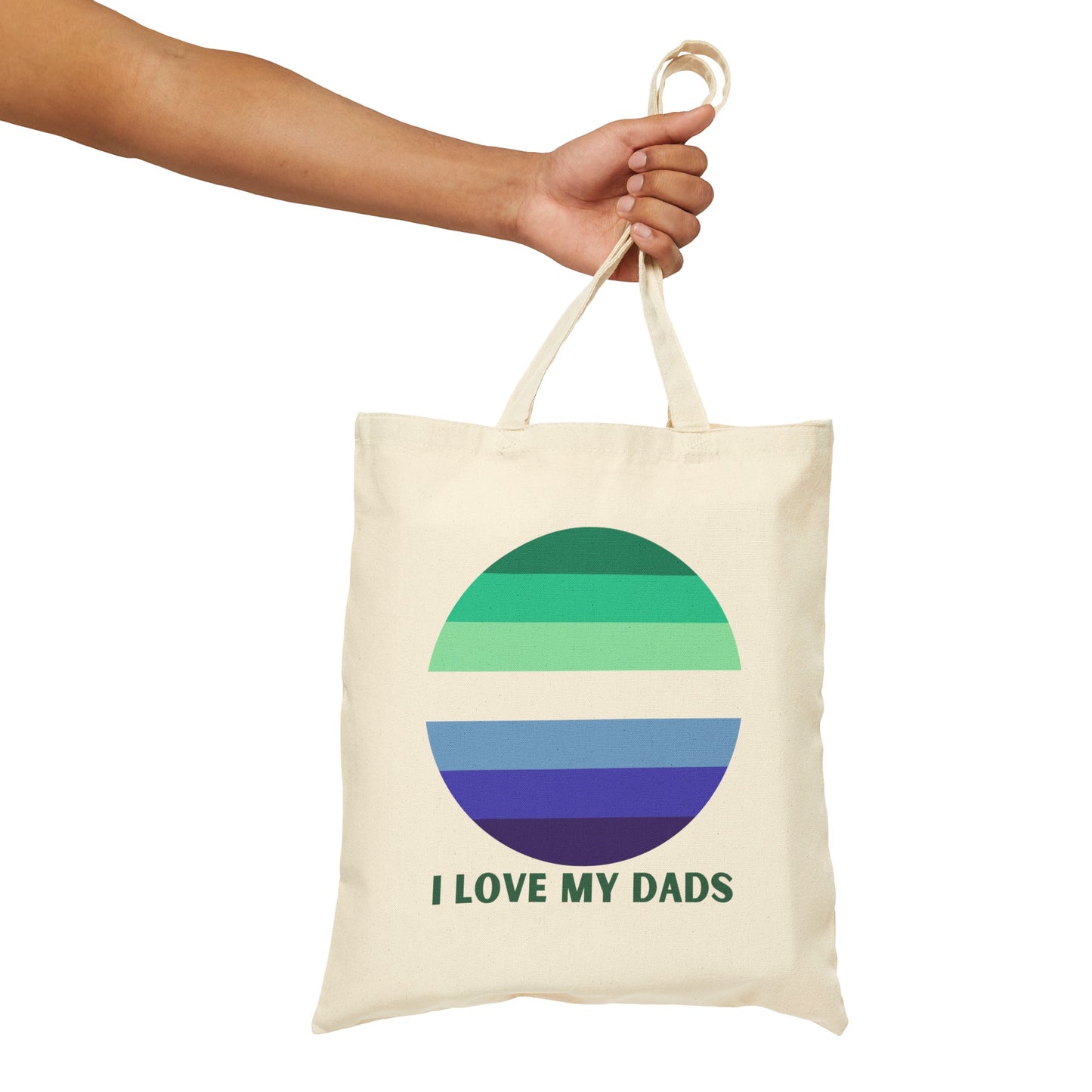 I Love My Dads Cotton Canvas Tote Bag