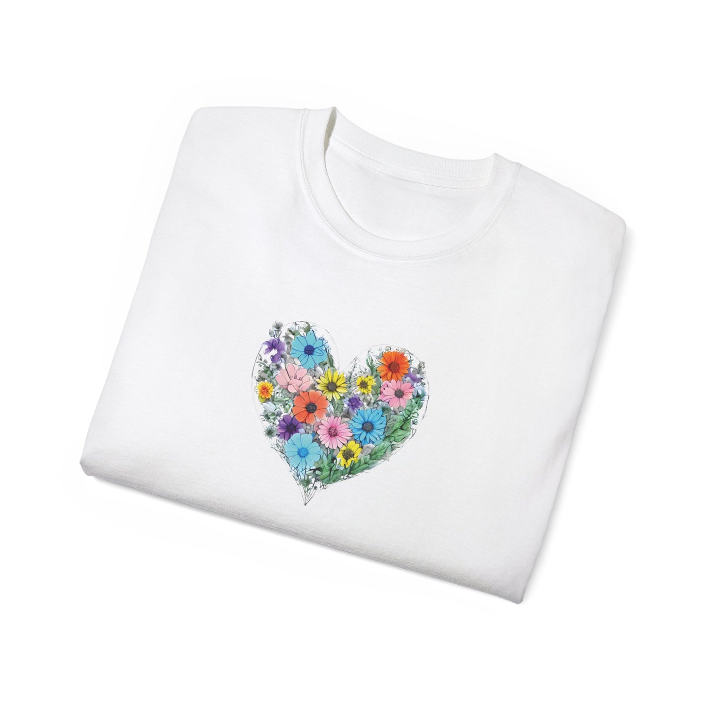 Floral Heart Men’s Ultra Cotton Tee