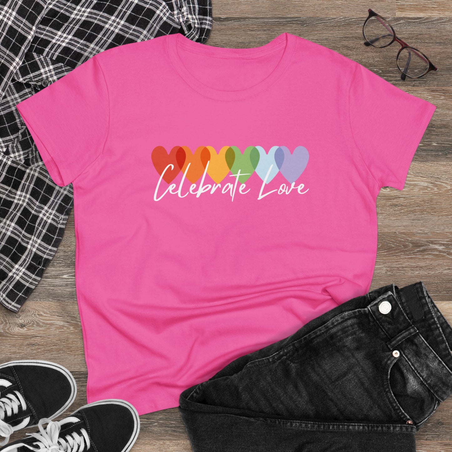 Celebrate Love Women's Midweight Cotton Tee