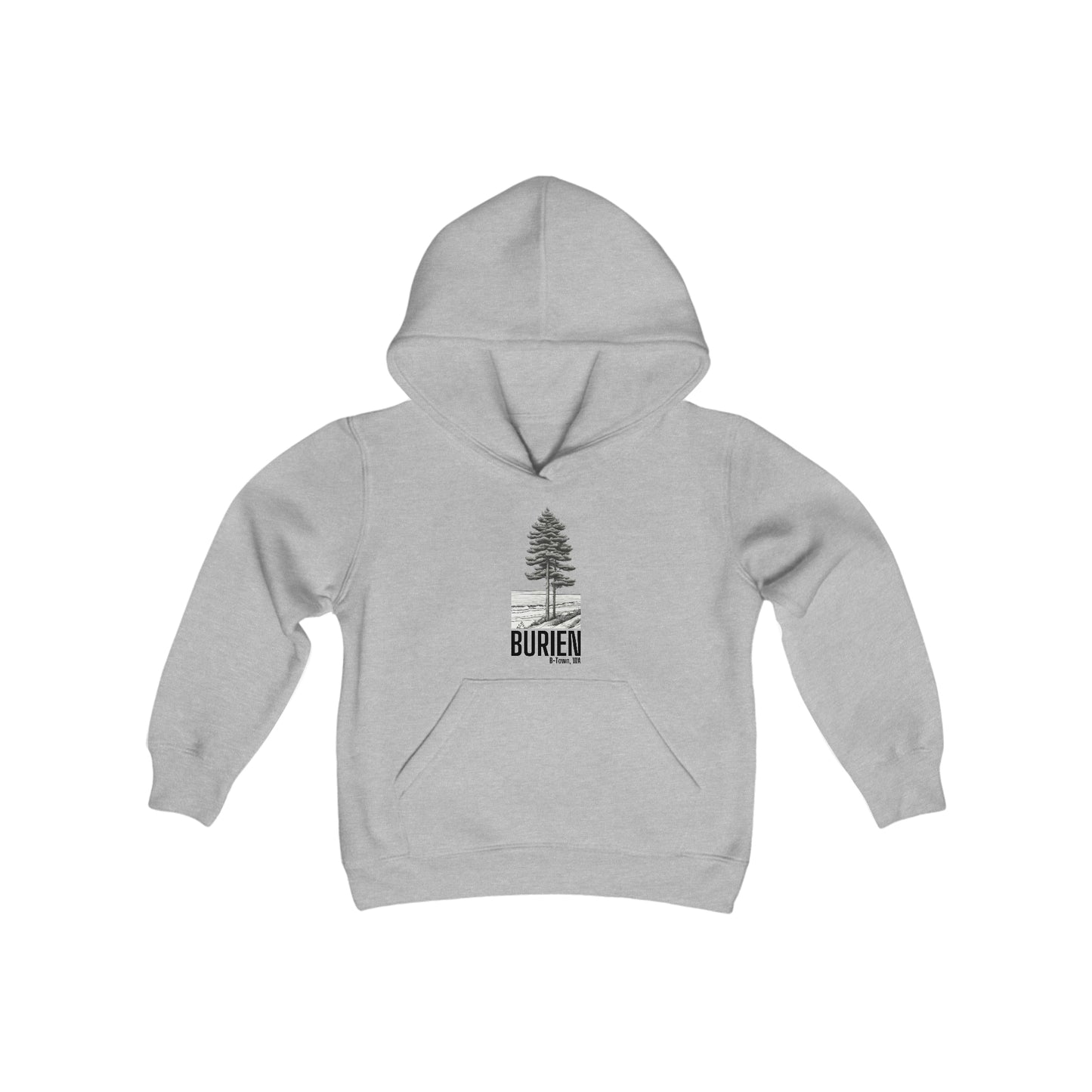 Burien WA Youth Heavy Blend Hooded Sweatshirt