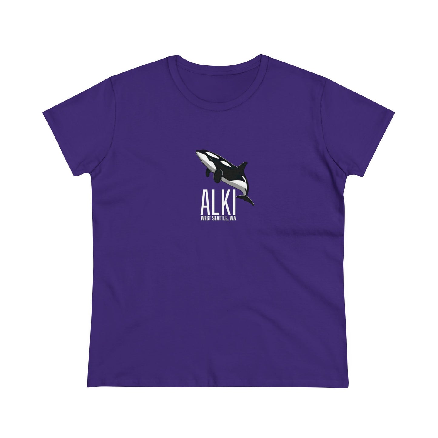 Alki West Seattle Orca Women's Midweight Cotton Tee