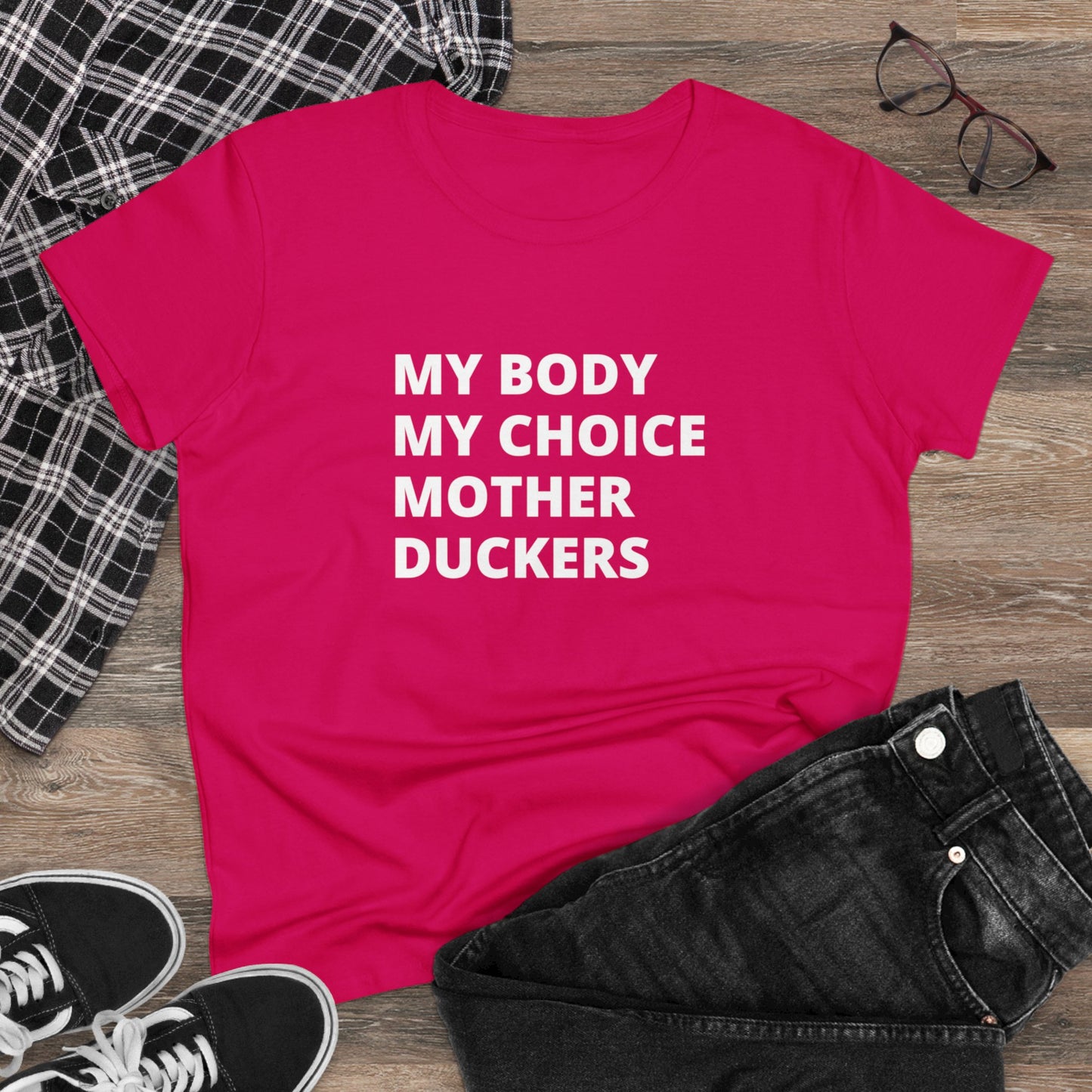 My Body My Choice Women's Midweight Cotton Tee