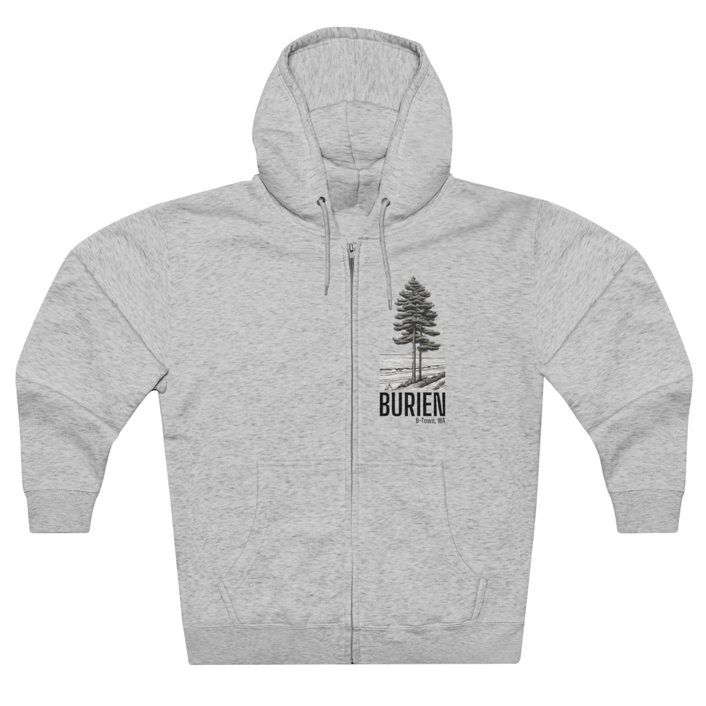 Burien WA Unisex Zip Hoodie