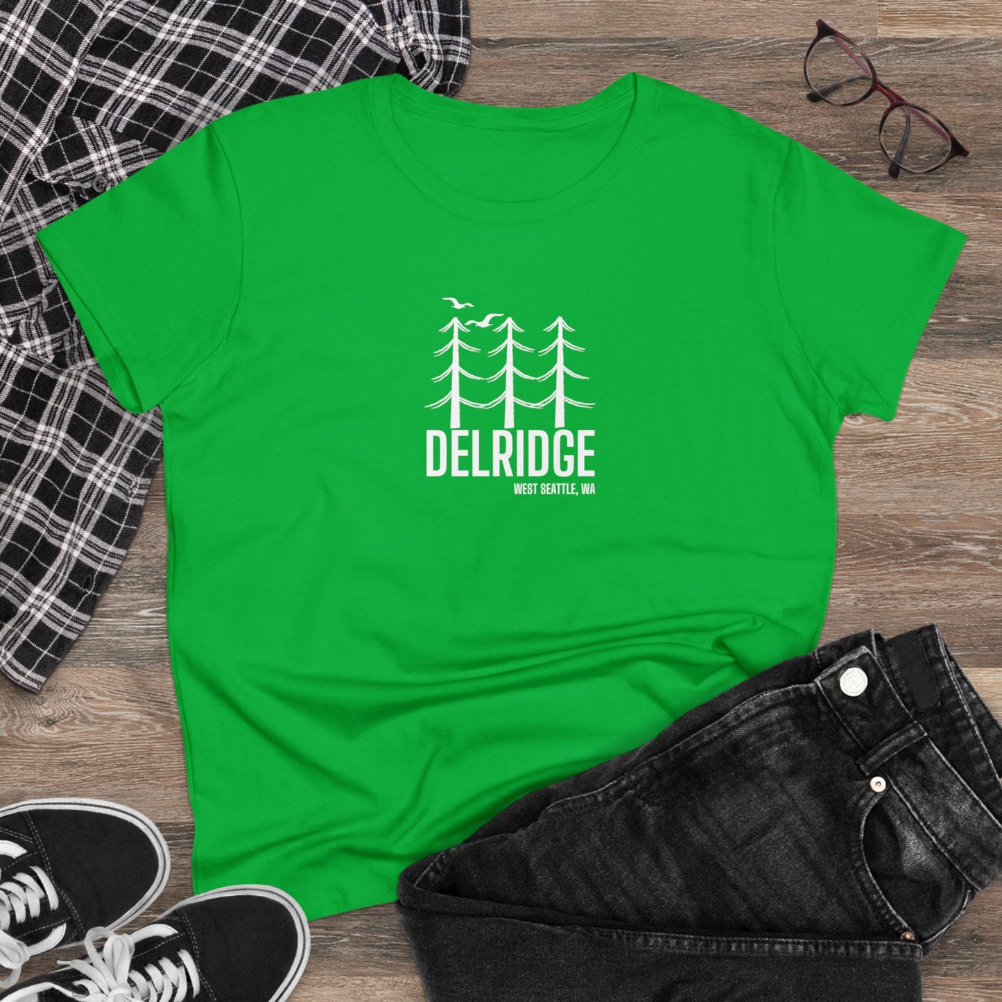 Delridge West Seattle Women's Midweight Cotton Tee