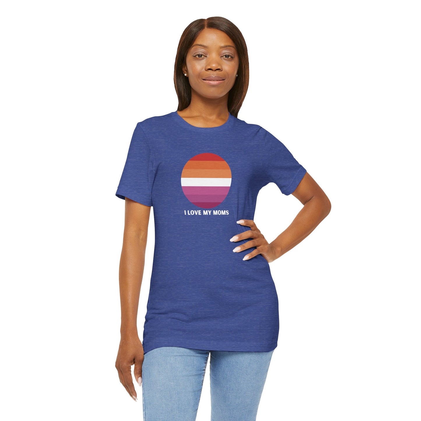 I Love My Moms Pride Jersey Short Sleeve Tee