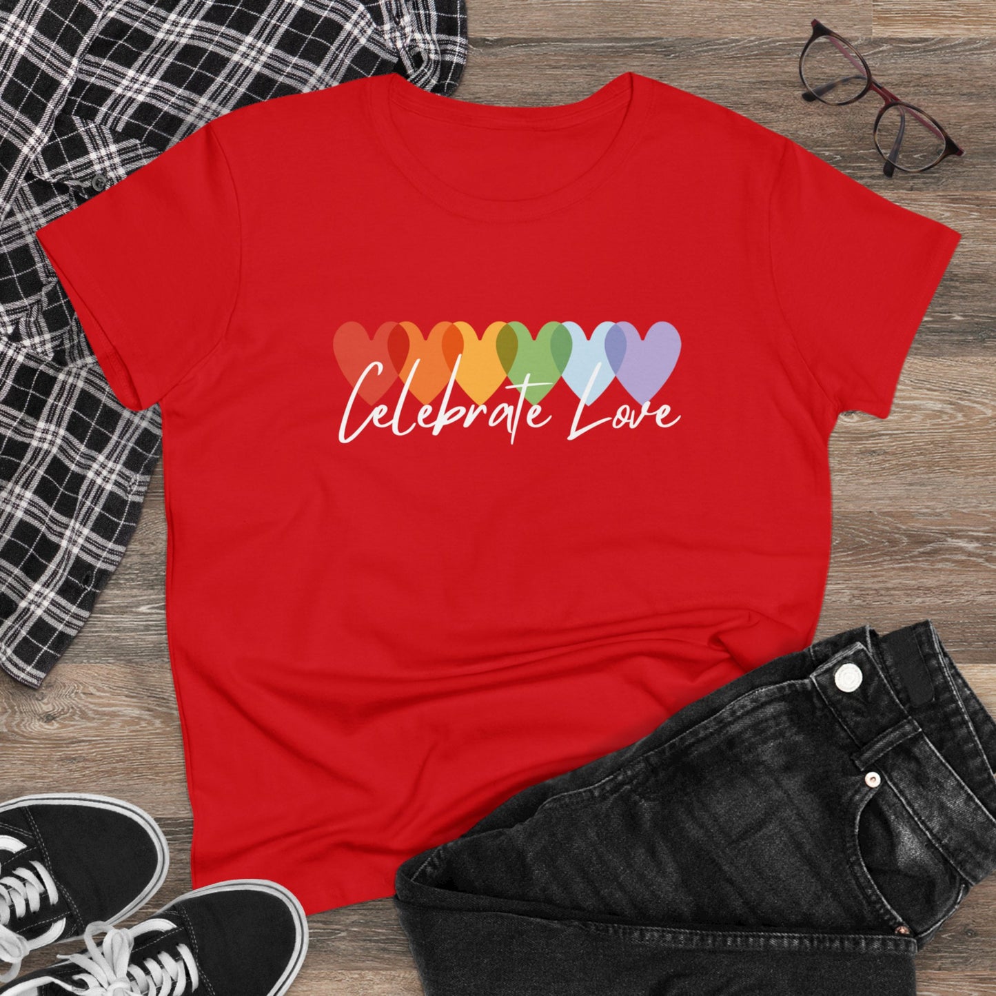 Celebrate Love Women's Midweight Cotton Tee