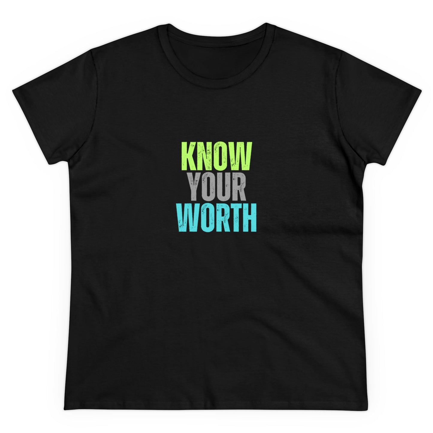 Know Your Worth Women's Midweight Cotton Tee