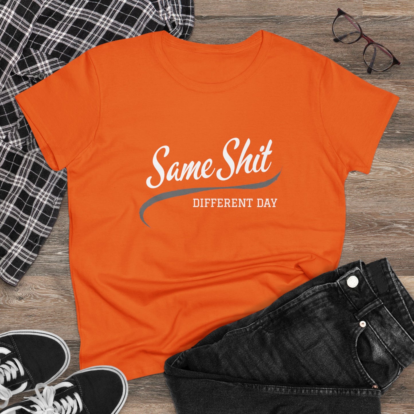 Same Shit Different Day Women's Midweight Cotton Tee