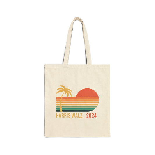 Palm Tree Harris Walz Cotton Canvas Tote Bag