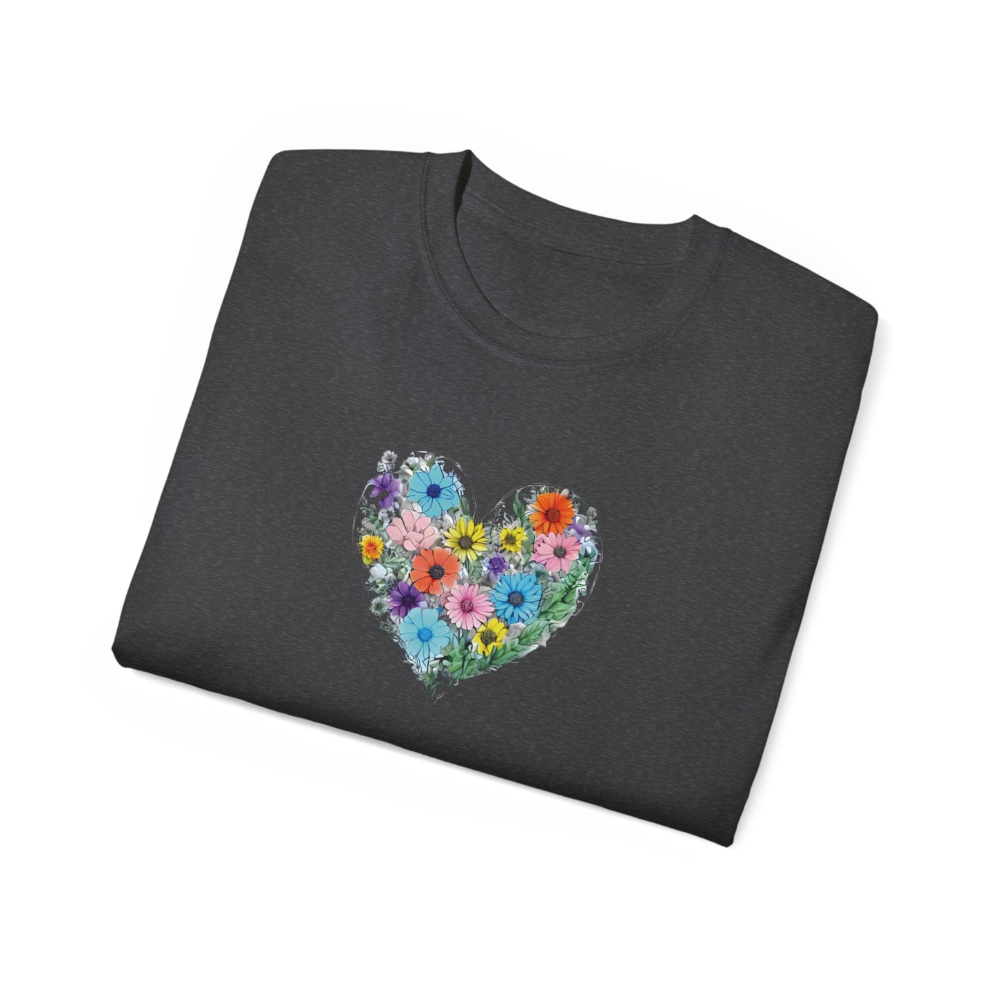 Floral Heart Men’s Ultra Cotton Tee