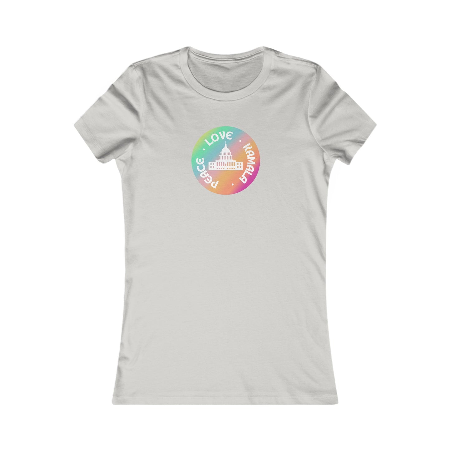 Rainbow Peace Love Kamala Women's Favorite Tee