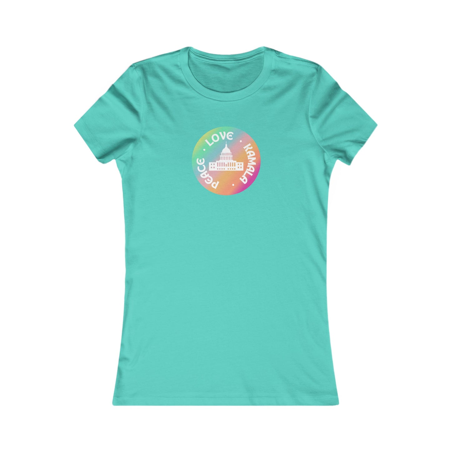 Rainbow Peace Love Kamala Women's Favorite Tee