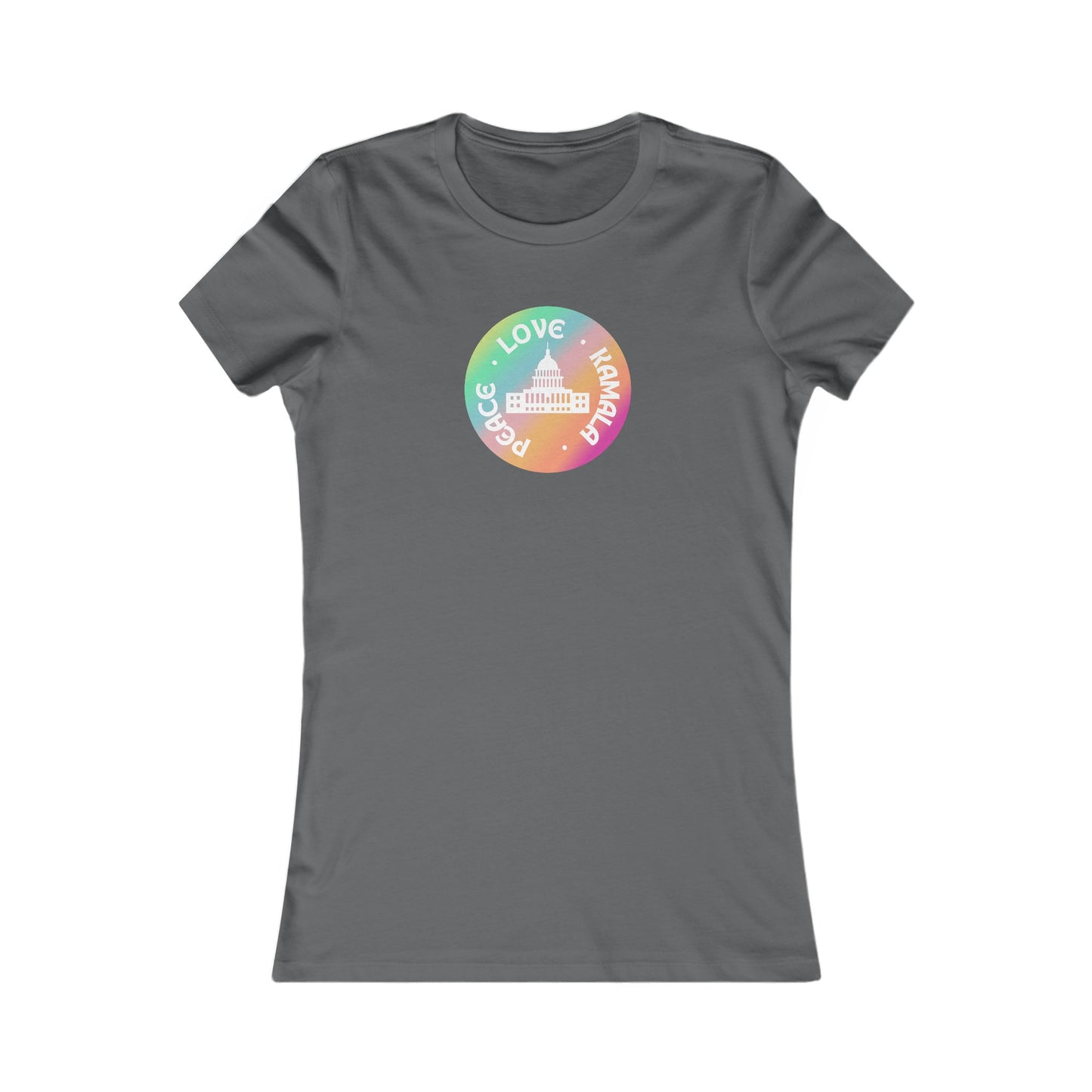 Rainbow Peace Love Kamala Women's Favorite Tee