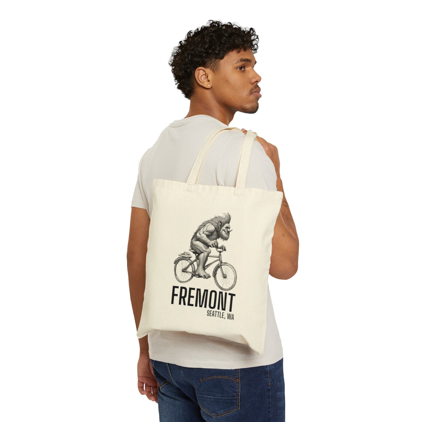 Fremont Seattle Cotton Canvas Tote Bag