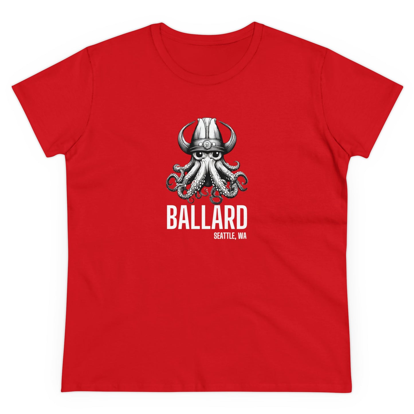 Ballard Octopus Women's Midweight Cotton Tee