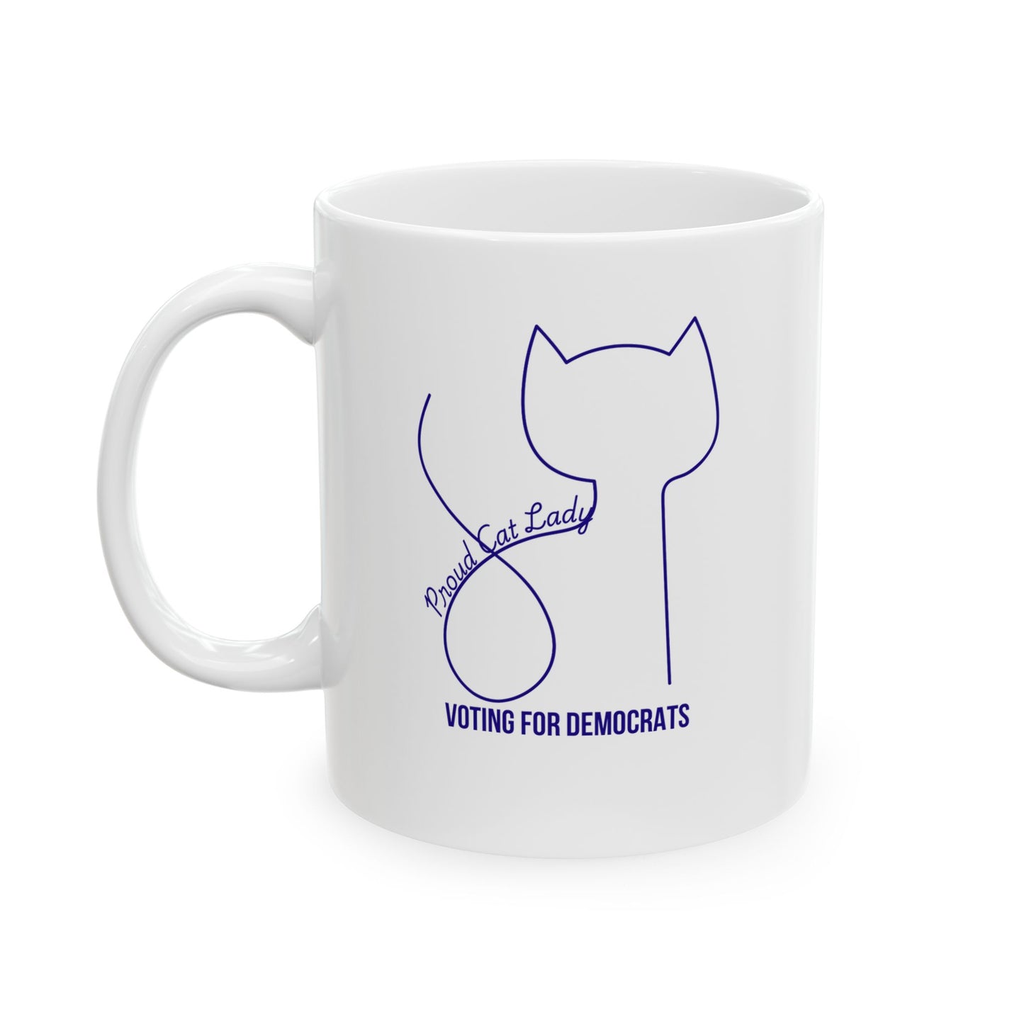 Proud Cat Lady Ceramic Mug, (11oz)