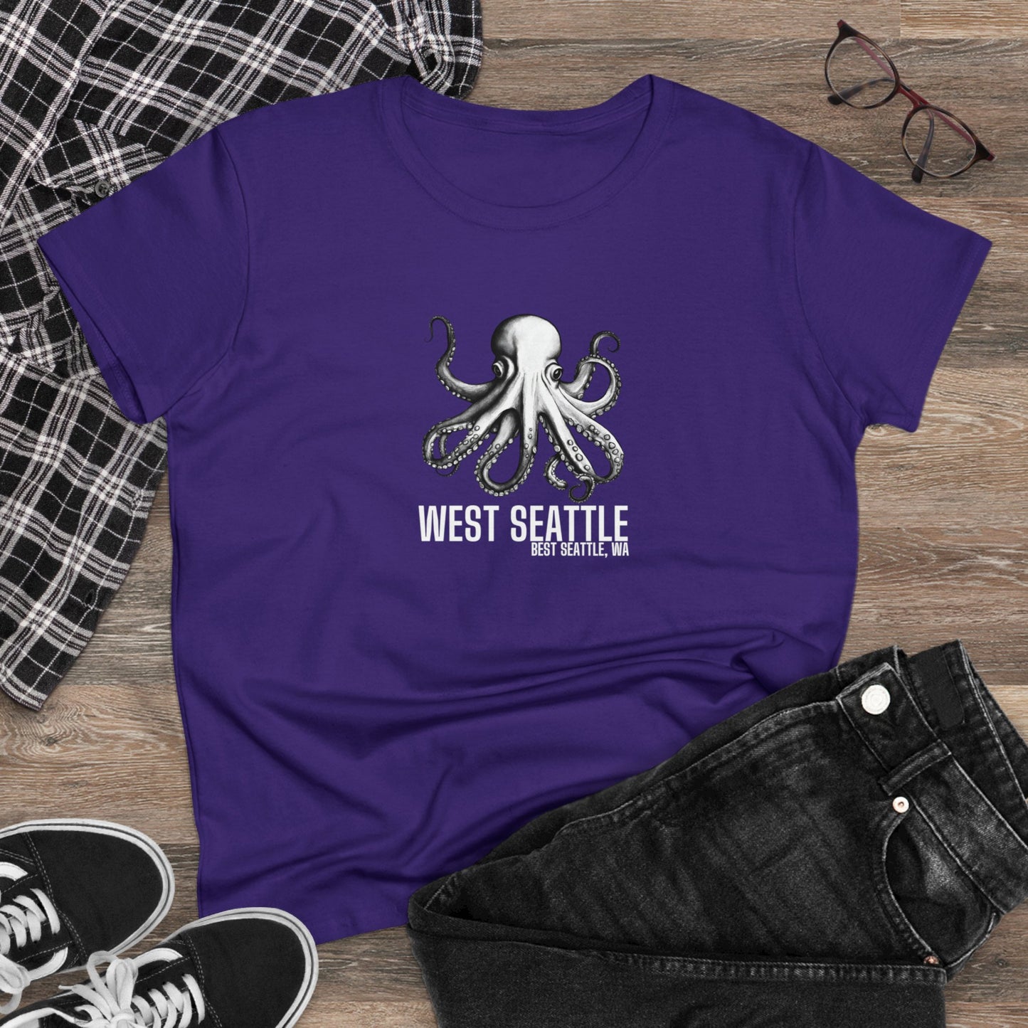 West Seattle Best Seattle Women's Midweight Cotton Tee