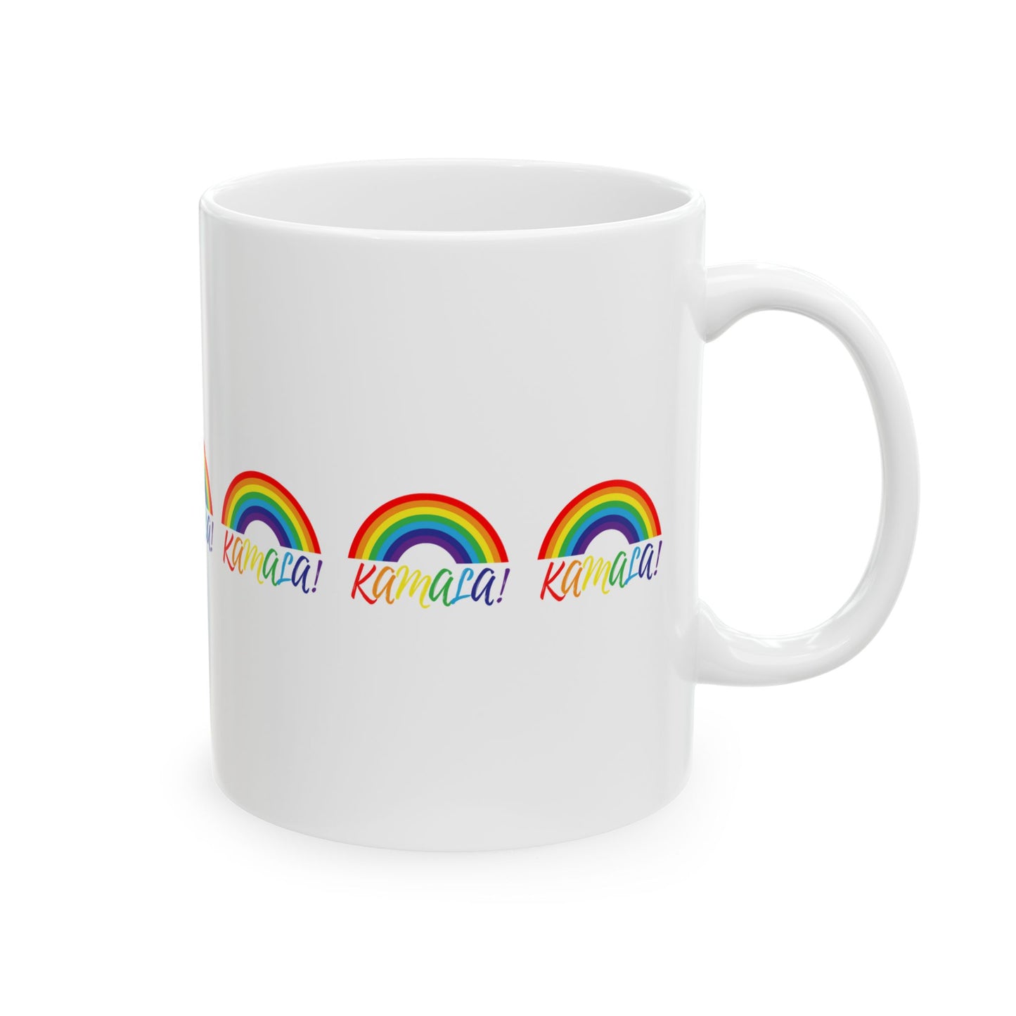 Rainbow Kamala Ceramic Mug, (11oz)