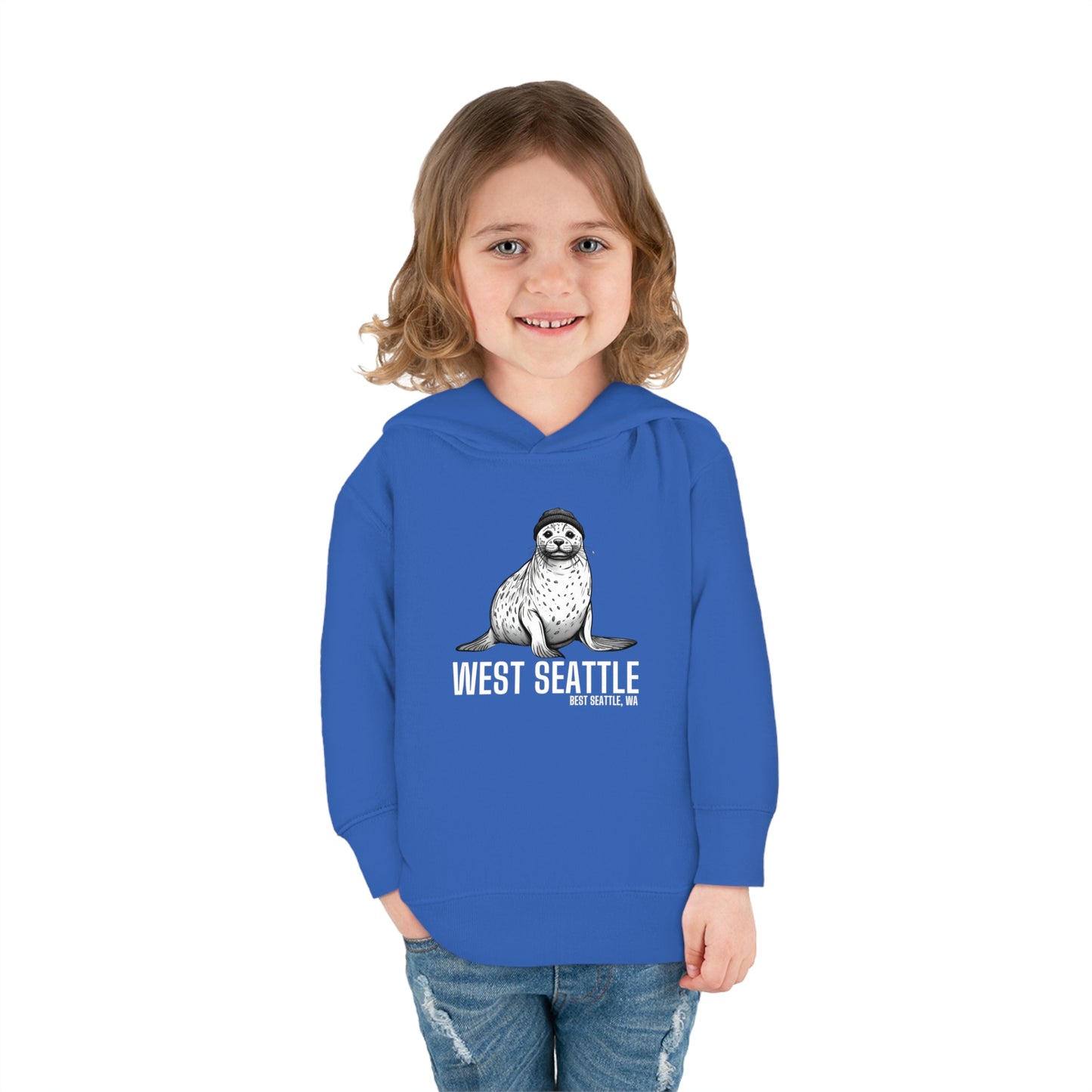 West Seattle Harbor Seal Toddler Pullover Fleece Hoodie