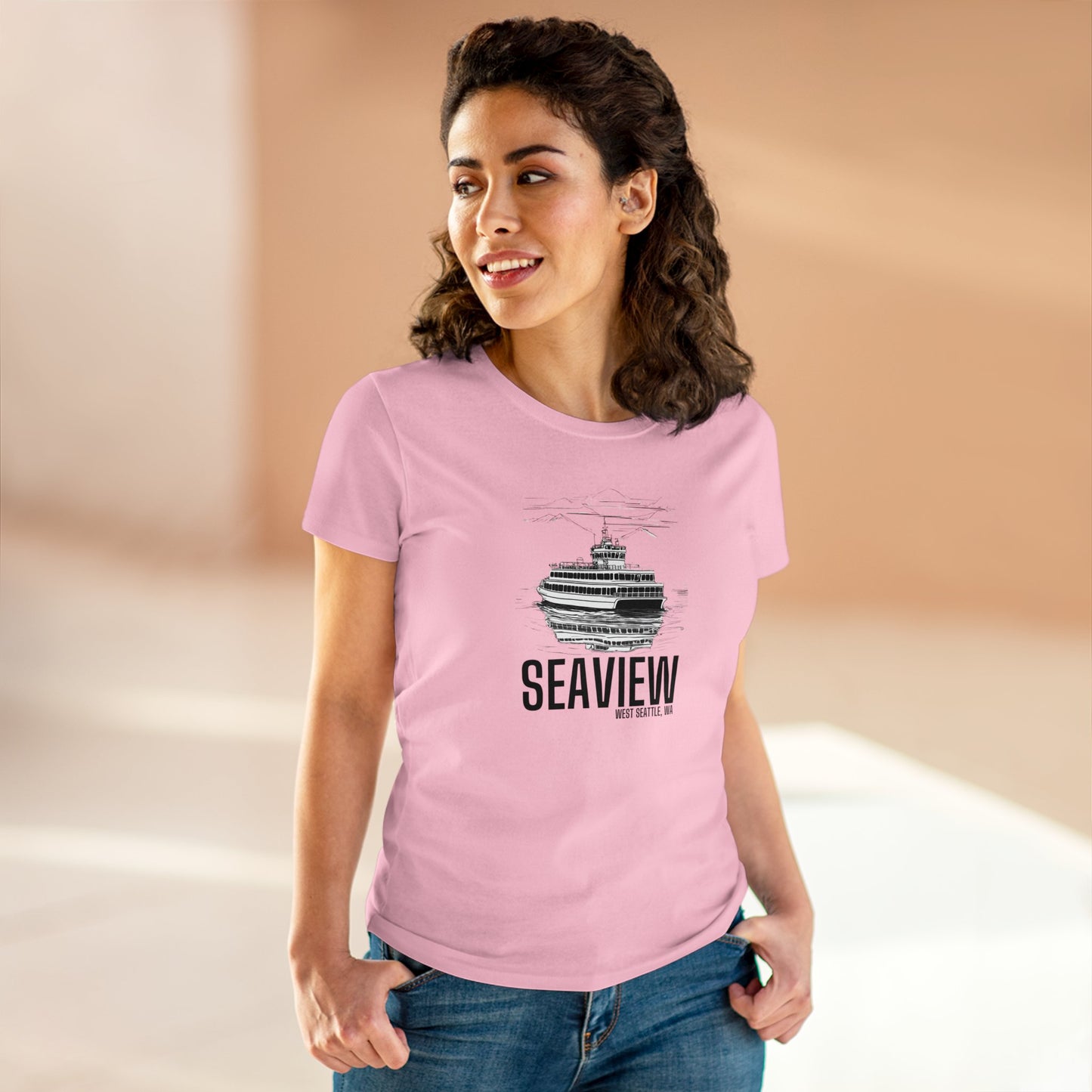 Seaview West Seattle Women's Midweight Cotton Tee