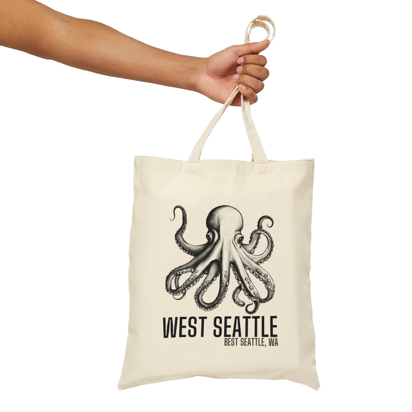 West Seattle Best Seattle Cotton Canvas Tote Bag