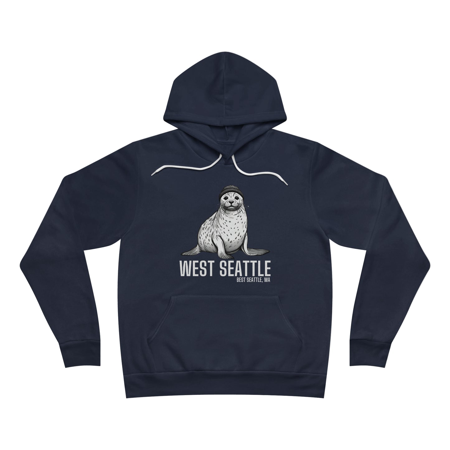 West Seattle Harbor Seal Unisex Sponge Fleece Pullover Hoodie