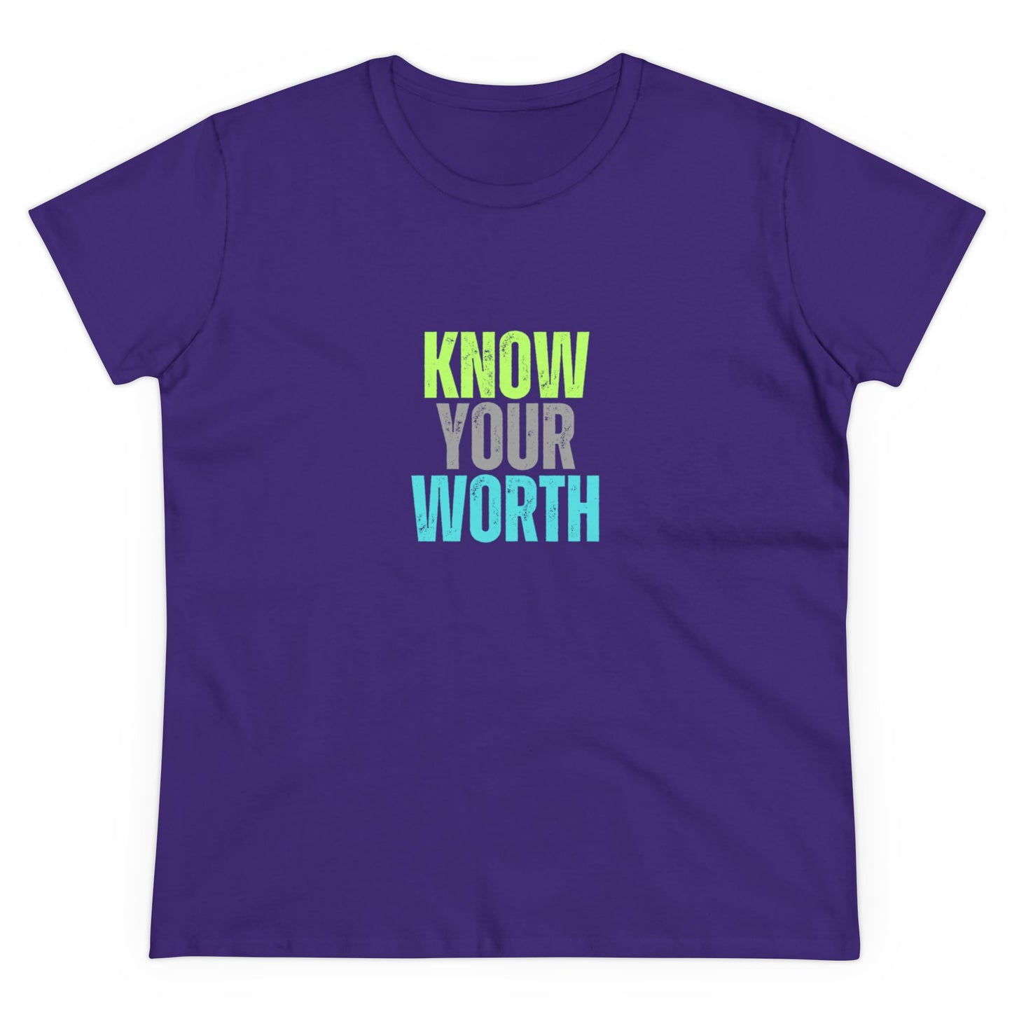 Know Your Worth Women's Midweight Cotton Tee