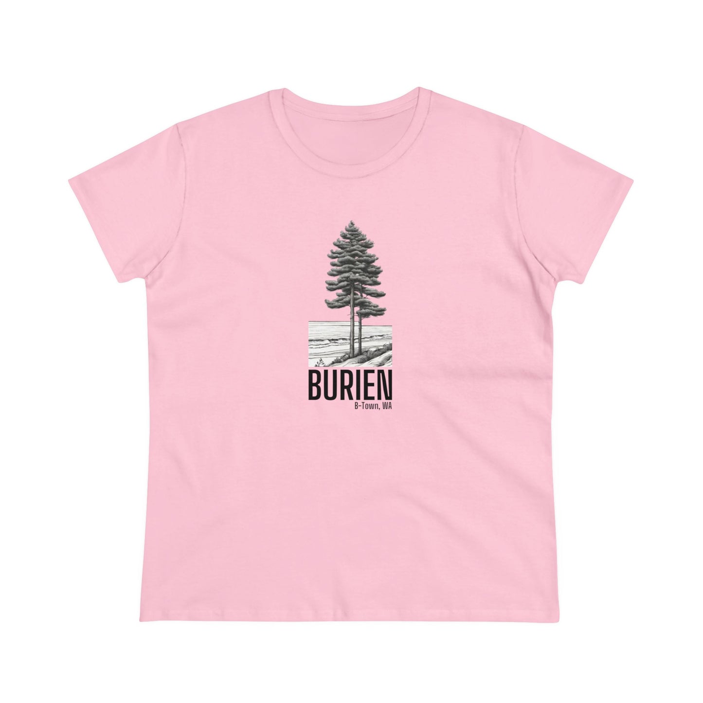 Burien WA Women's Midweight Cotton Tee