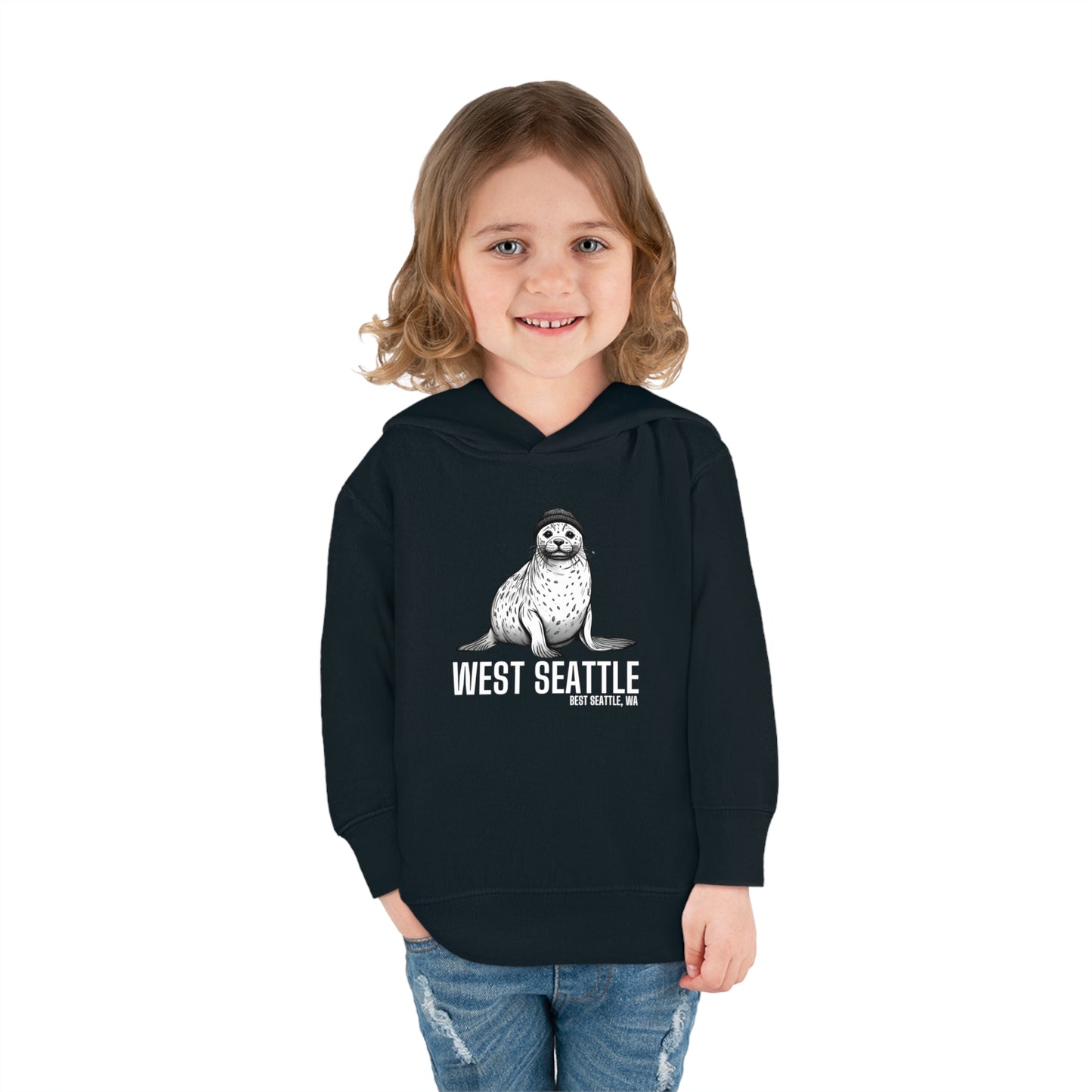 West Seattle Harbor Seal Toddler Pullover Fleece Hoodie