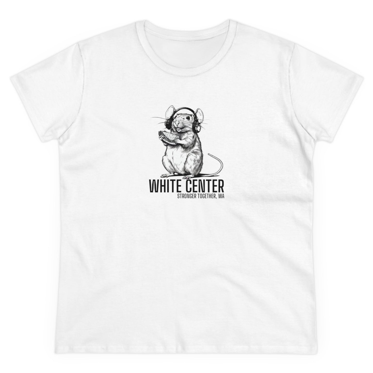 White Center WA Women's Midweight Cotton Tee