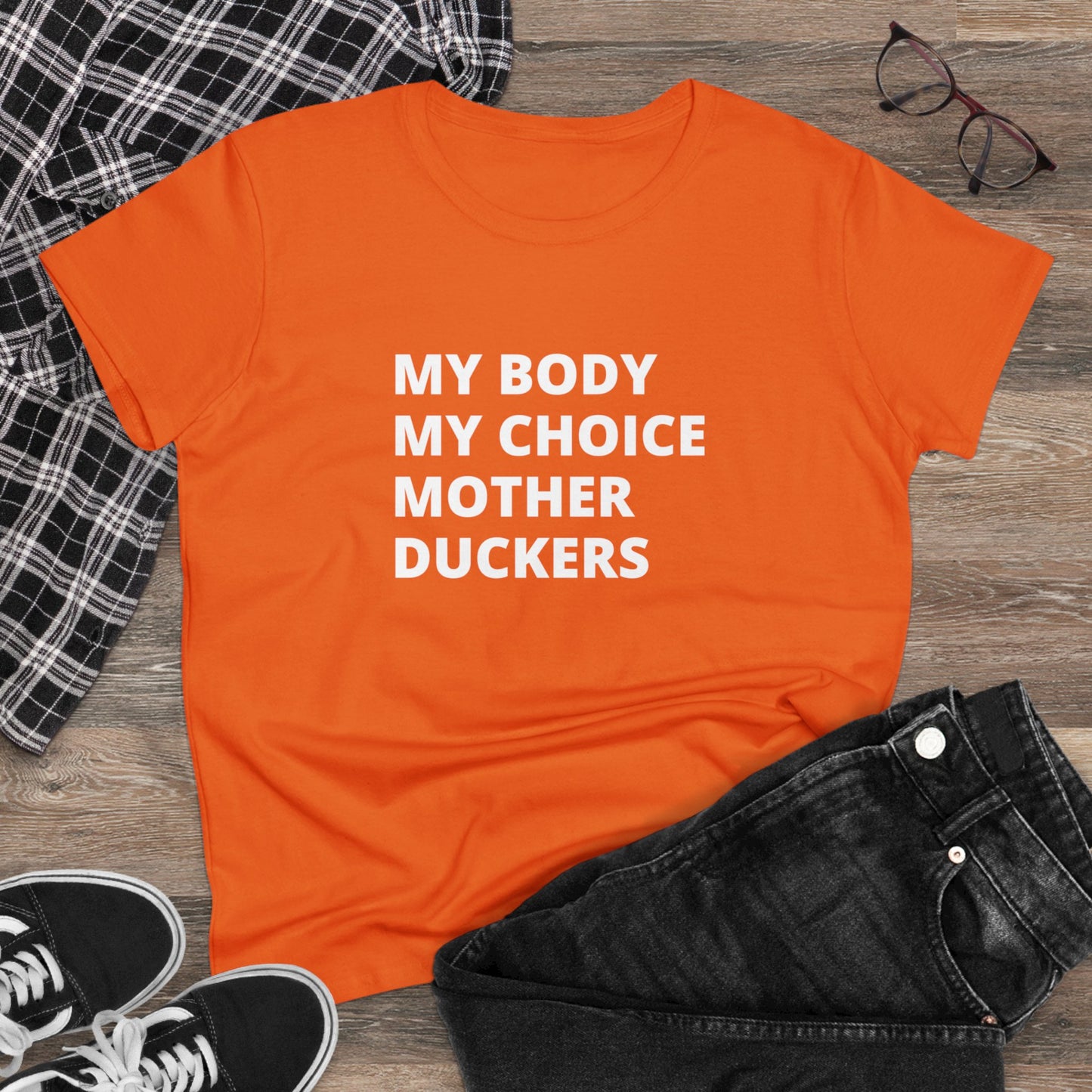 My Body My Choice Women's Midweight Cotton Tee