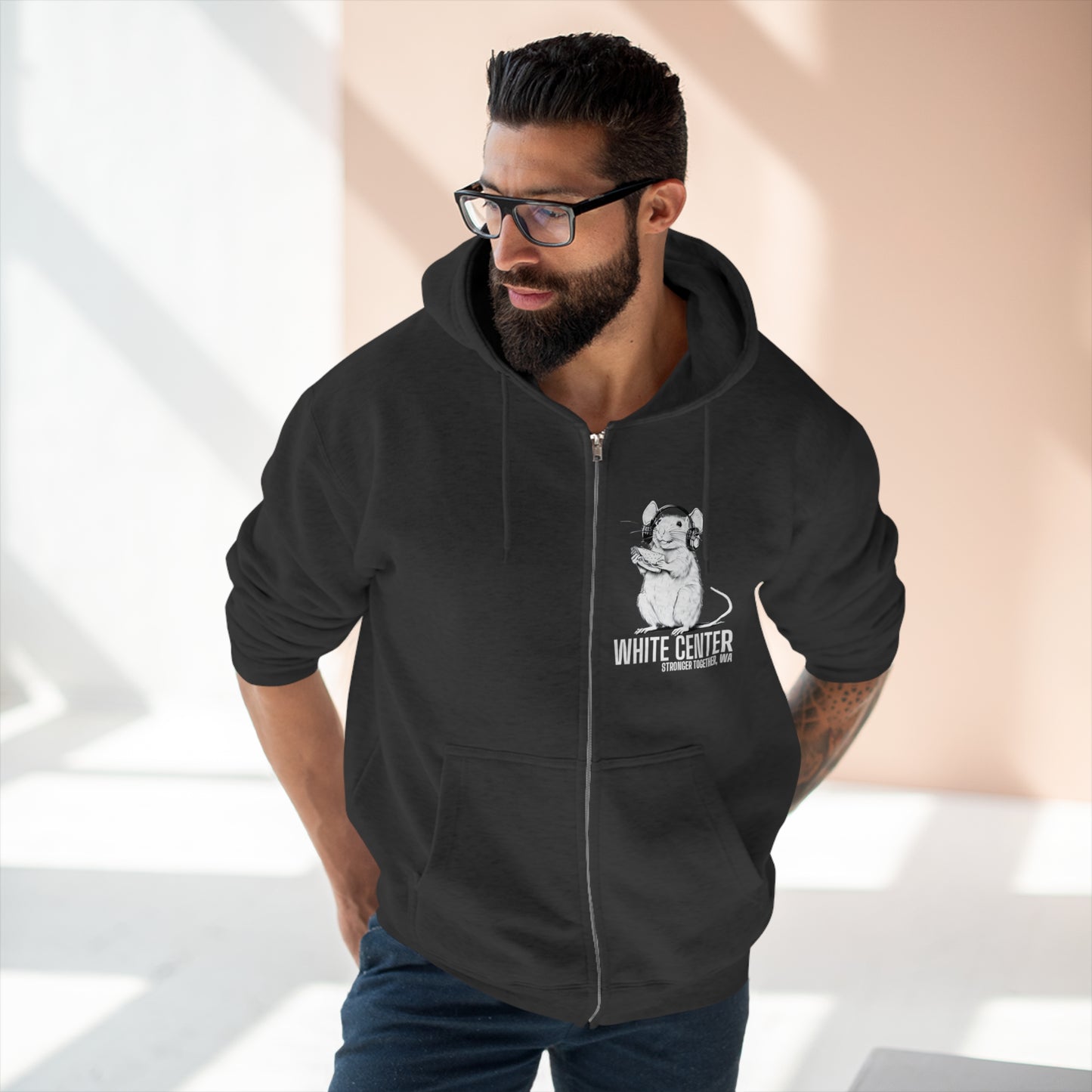 White Center WA Unisex Zip Hoodie