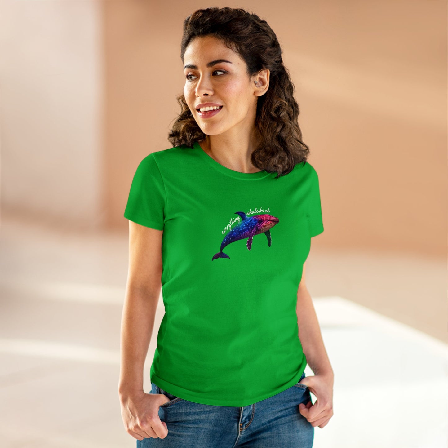 Everything Whale Be Ok Women's Midweight Cotton Tee