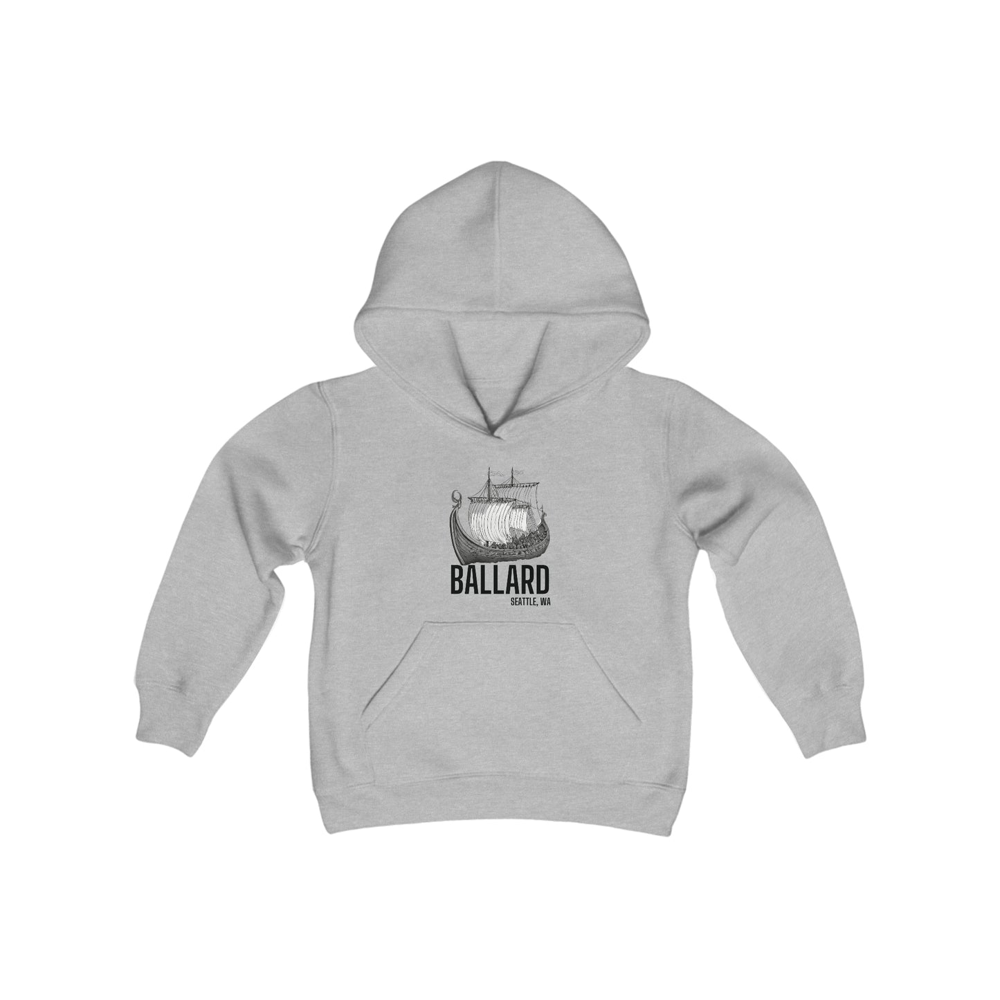 Ballard Seattle Youth Heavy Blend Hooded Sweatshirt