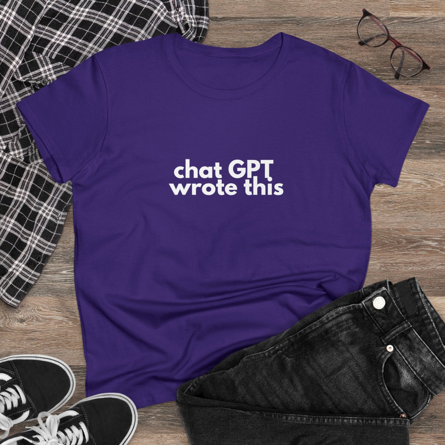 Chat GPT Wrote This Women's Midweight Cotton Tee