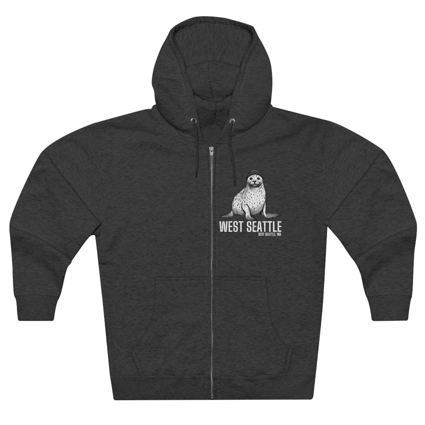 West Seattle Harbor Seal Unisex Zip Hoodie