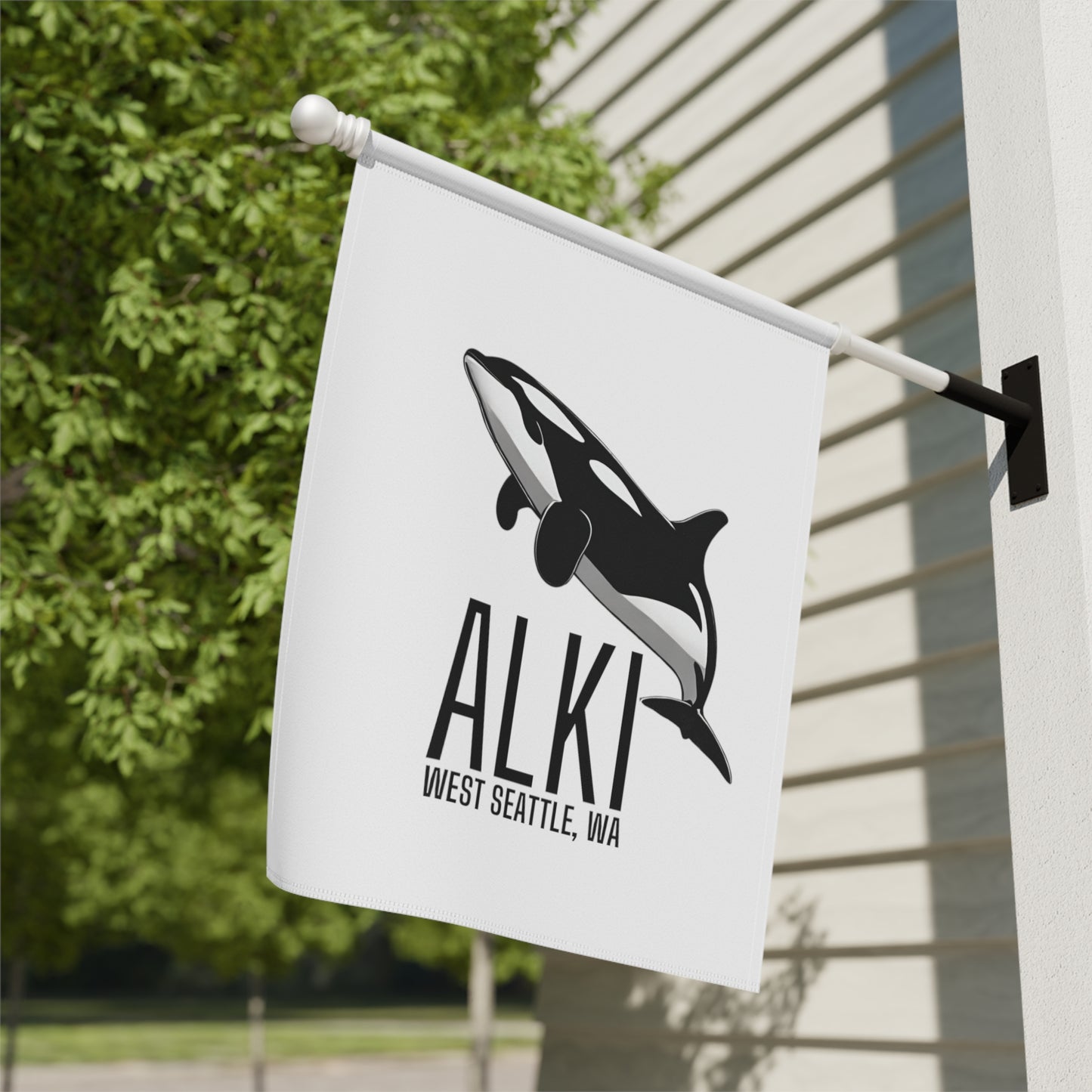 Alki West Seattle Orca Garden & House Banner