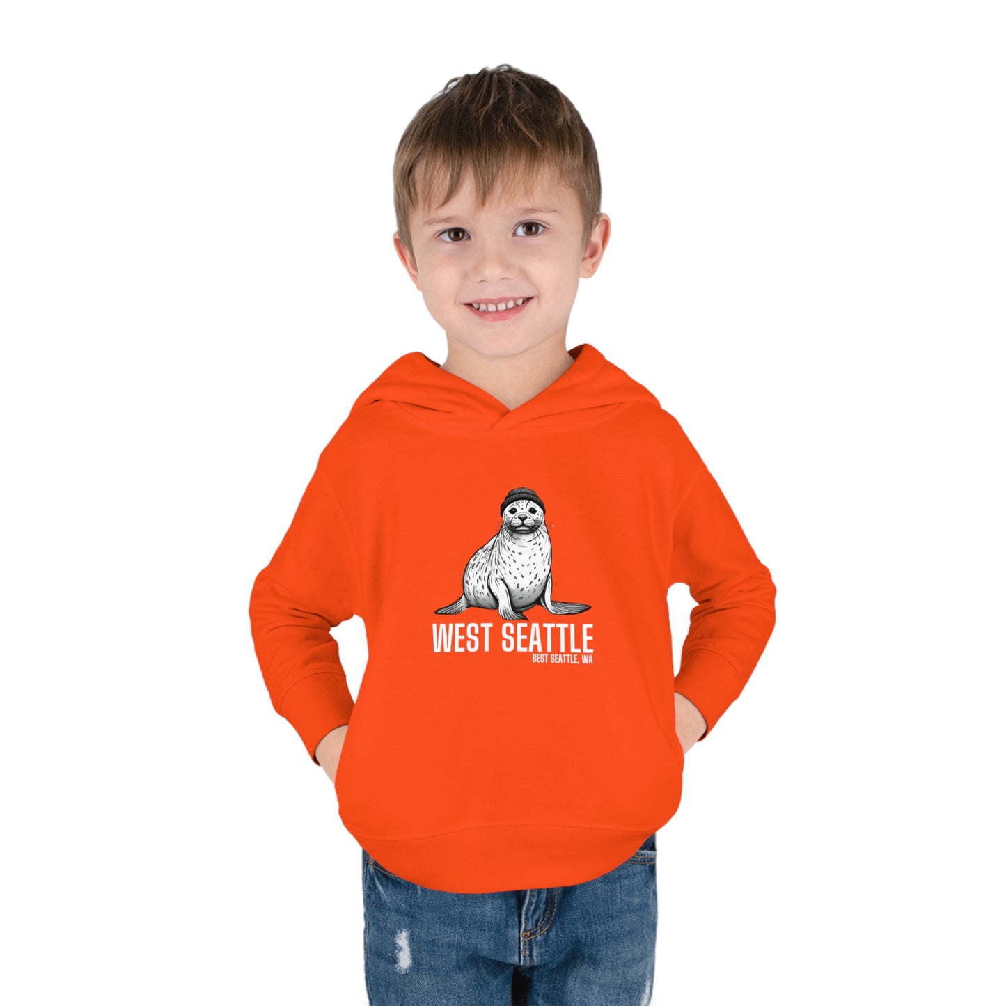 West Seattle Harbor Seal Toddler Pullover Fleece Hoodie