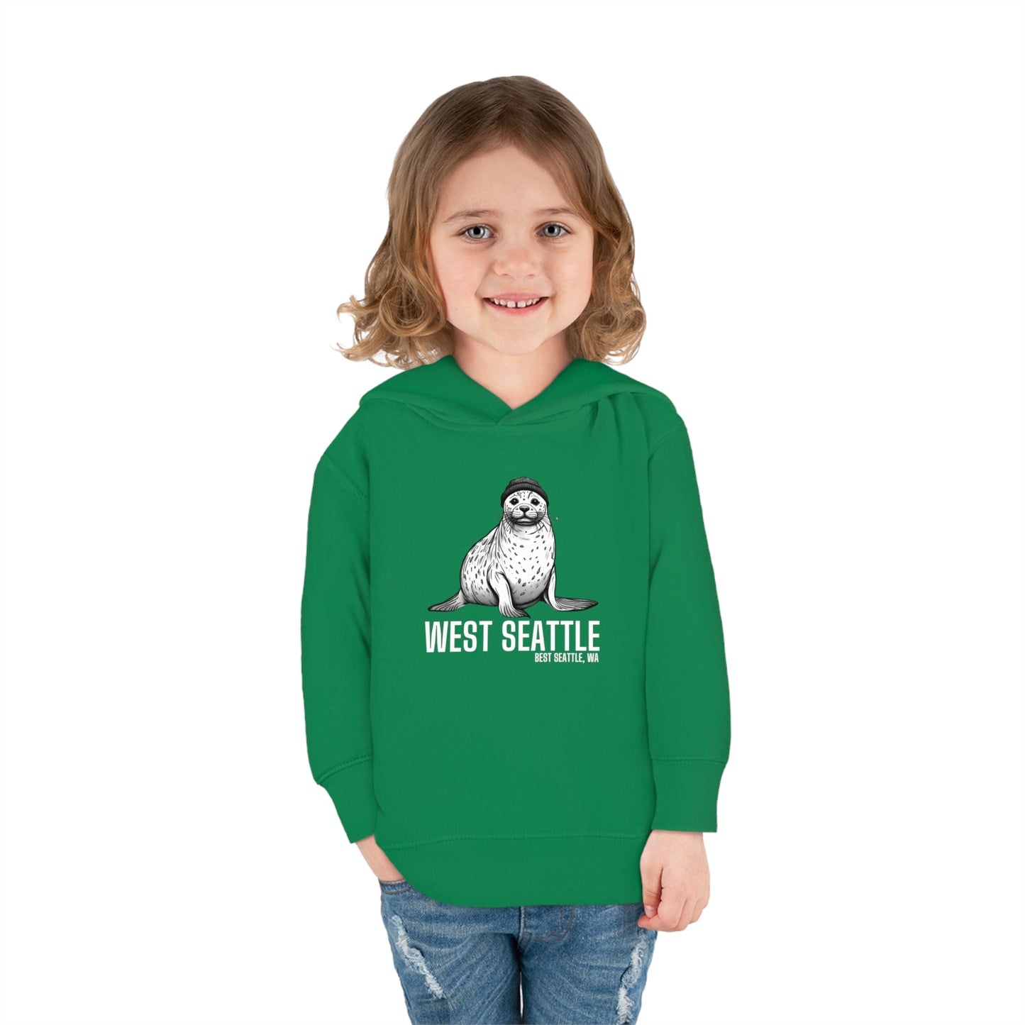 West Seattle Harbor Seal Toddler Pullover Fleece Hoodie