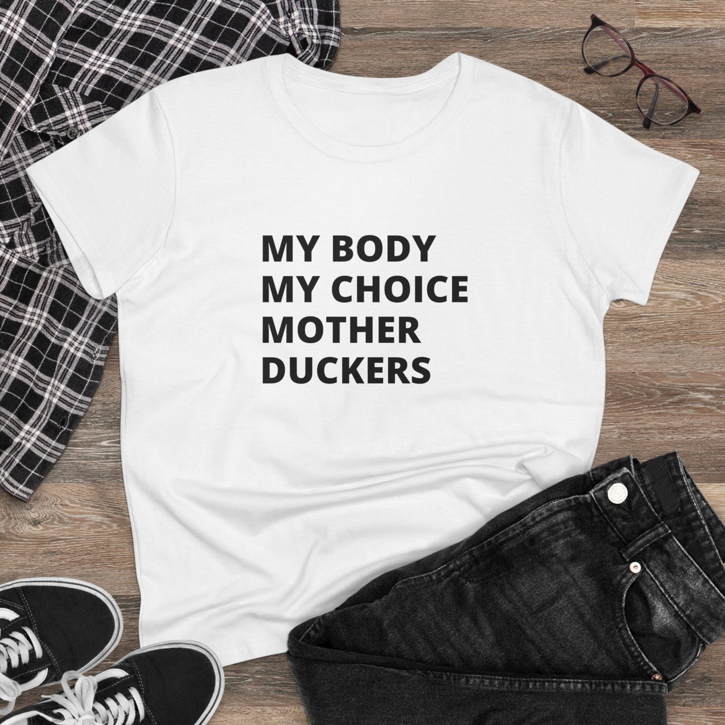 My Body My Choice Women's Midweight Cotton Tee