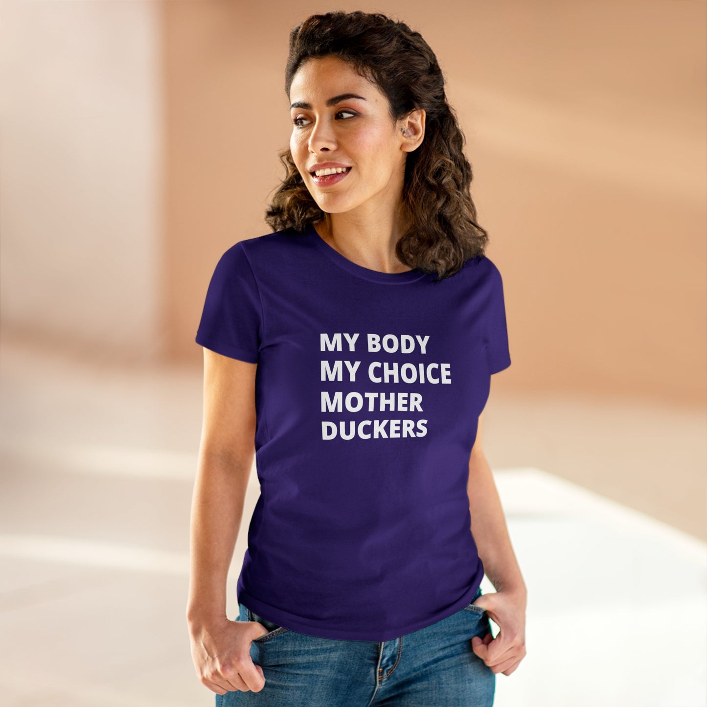 My Body My Choice Women's Midweight Cotton Tee