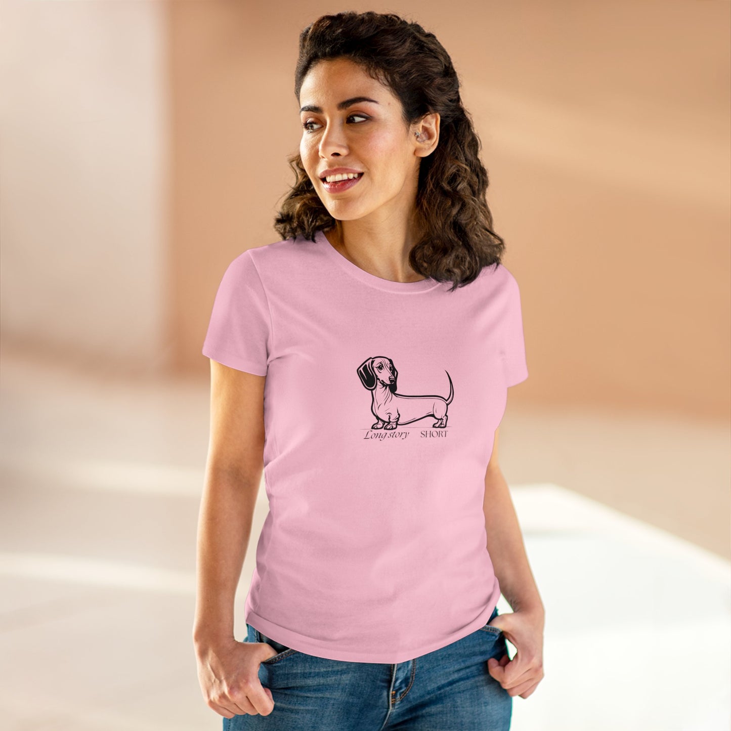 Long story short Women's Midweight Cotton Tee