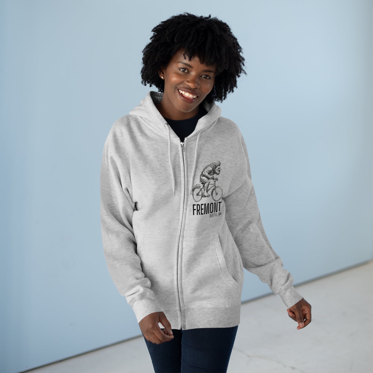 Fremont Seattle Unisex Zip Hoodie