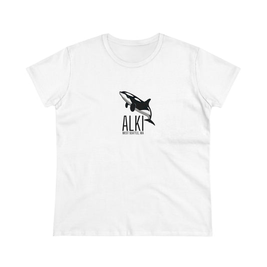 Alki West Seattle Orca Women's Midweight Cotton Tee