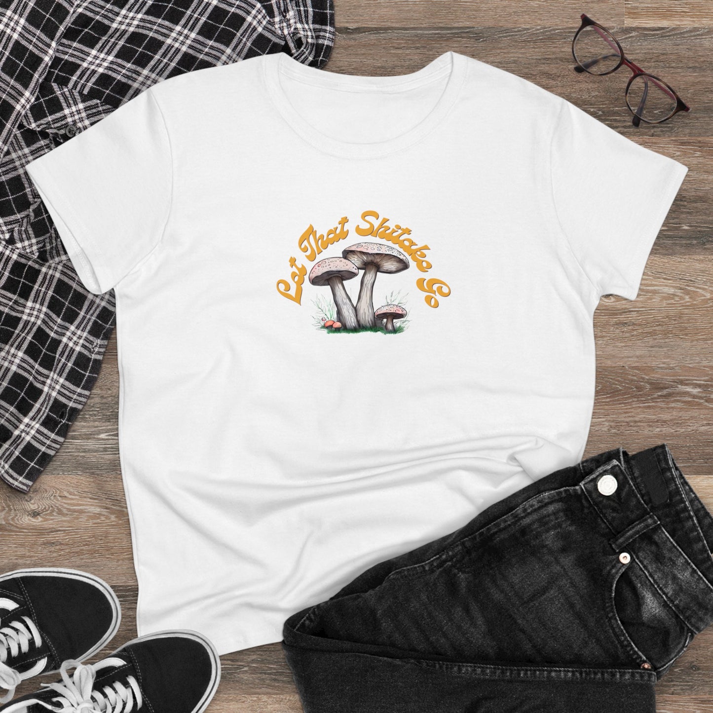 Let That Shitake Go Women's Midweight Cotton Tee