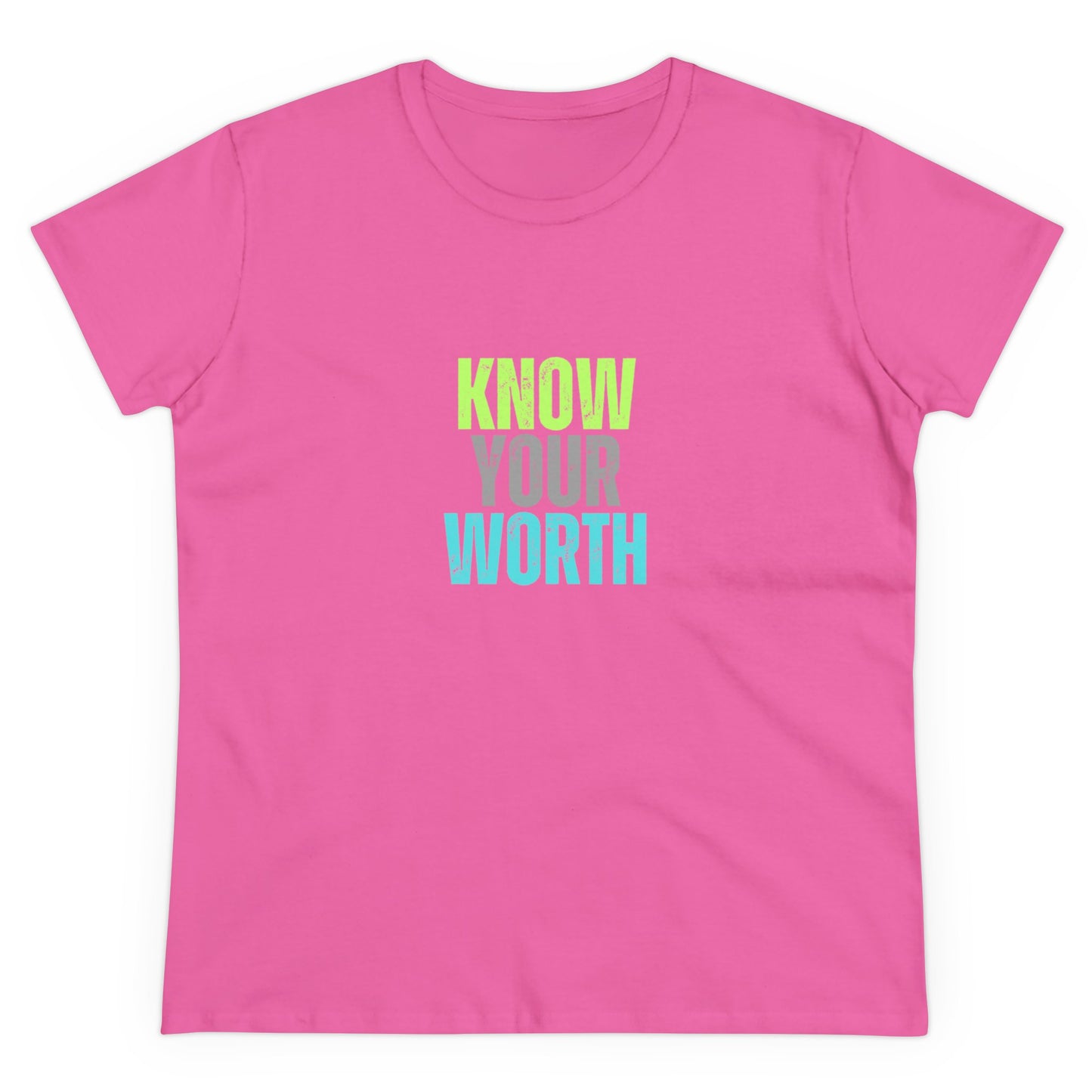 Know Your Worth Women's Midweight Cotton Tee